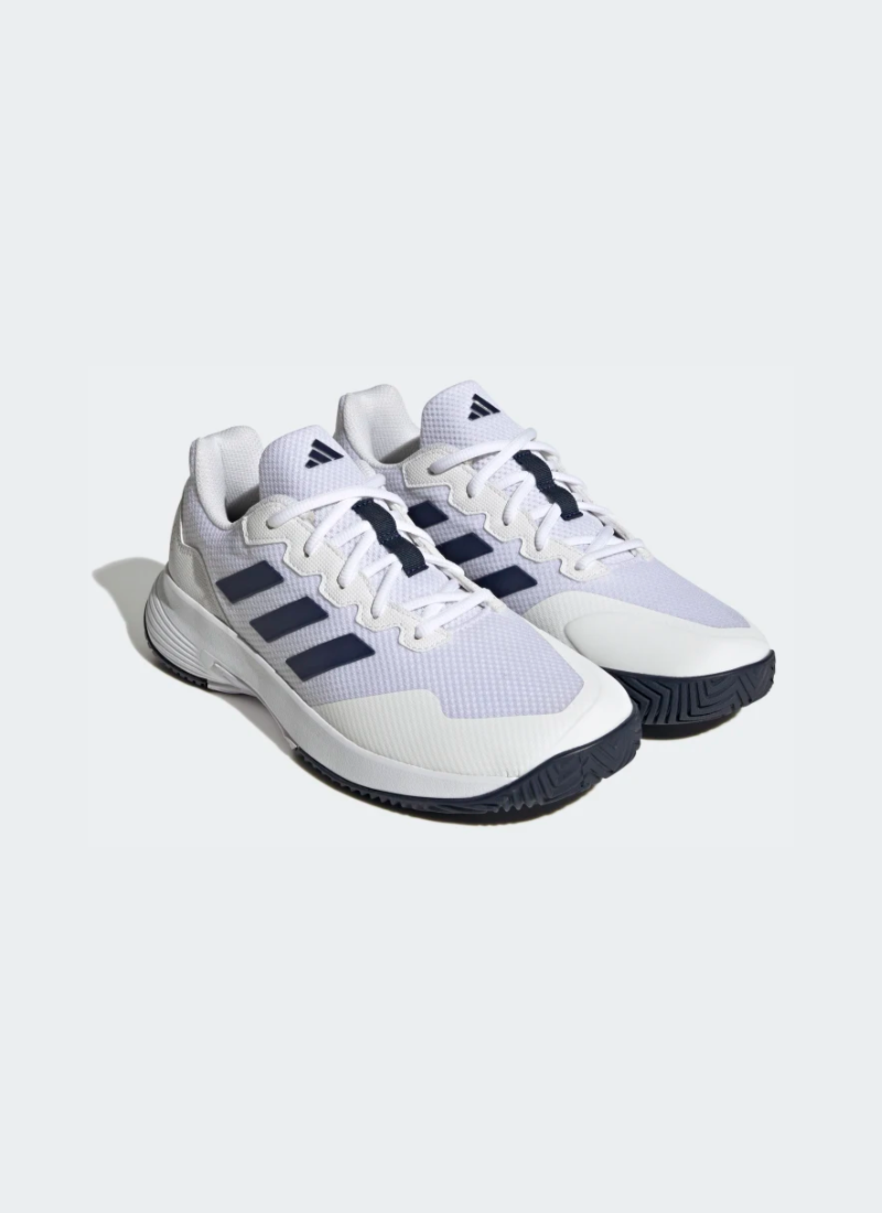 Adidas Gamecourt 2.0 Men Tennis Shoes - Cloud White/Team Navy Blue