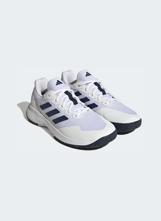 Adidas Gamecourt 2.0 Men Tennis Shoes - Cloud White/Team Navy Blue
