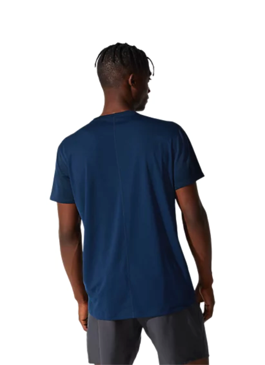 Asics Men's Silver Short Sleeved T-shirt - French Blue