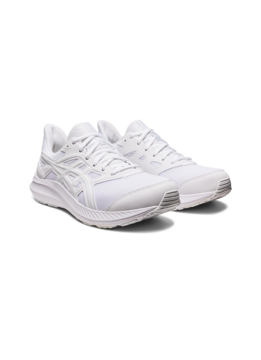 White running shoes on a white background
