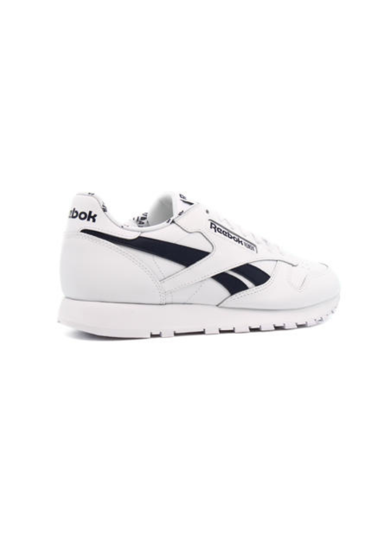 Reebok CL Leather Men Casual Sneakers - White/Navy Blue
