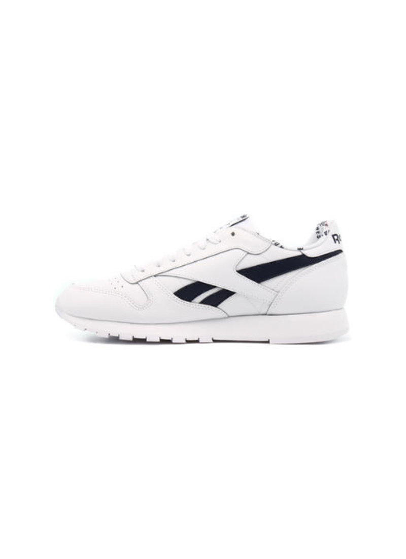 Reebok CL Leather Men Casual Sneakers - White/Navy Blue