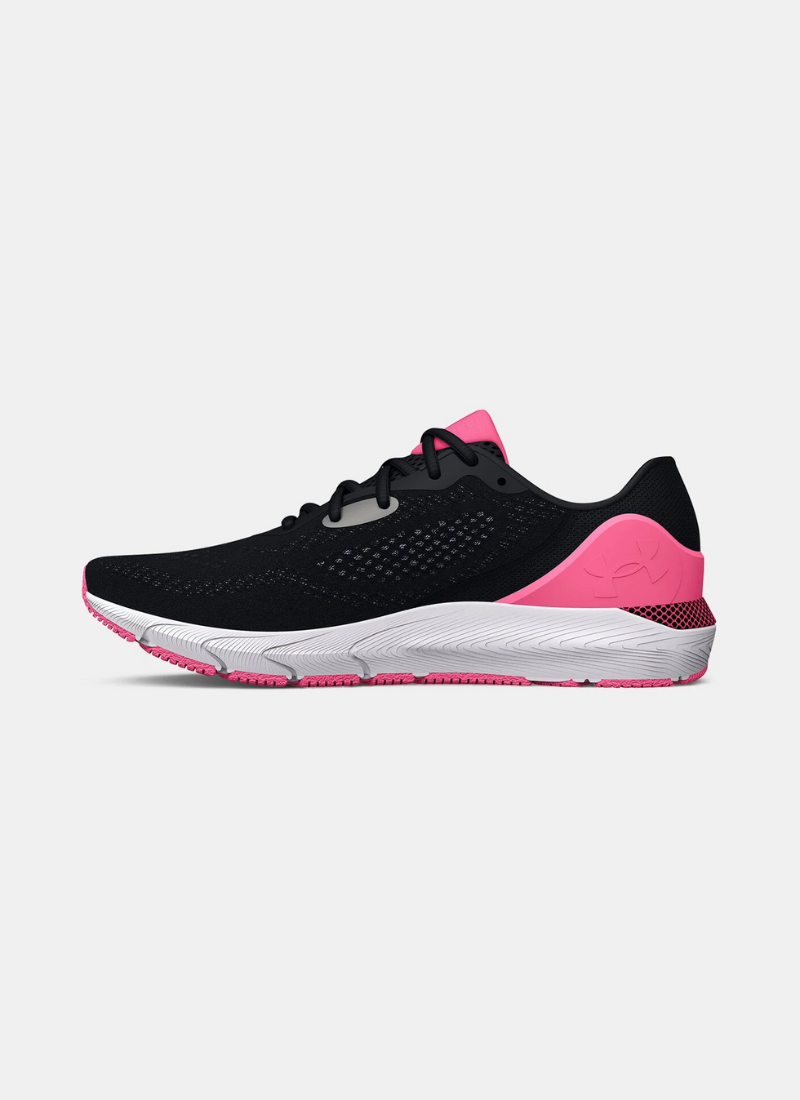 Under Armour HOVR™ Sonic 5 Women Running Shoes - Black/Pink Punk/Metallic Pewter