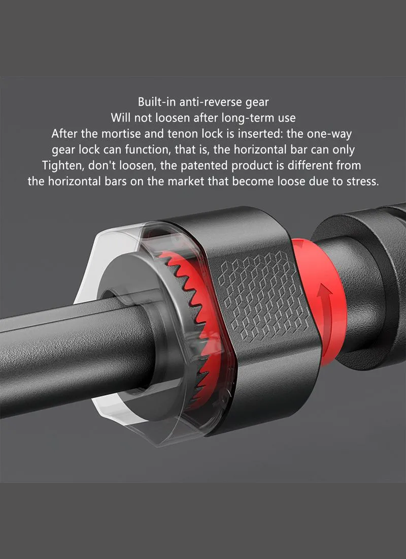 Pull-up bar spring-loaded foot pad and triangle leverage system detail
