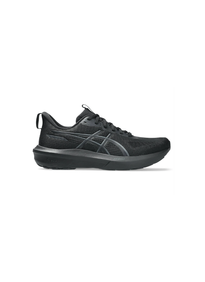 Inner medial side profile view of the Asics GT-1000 14 Running Shoe showing the black mesh weave, tonal side stripes, and FF Blast midsole cushioning branding.