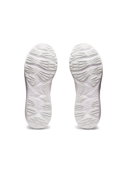 White shoe soles on a white background