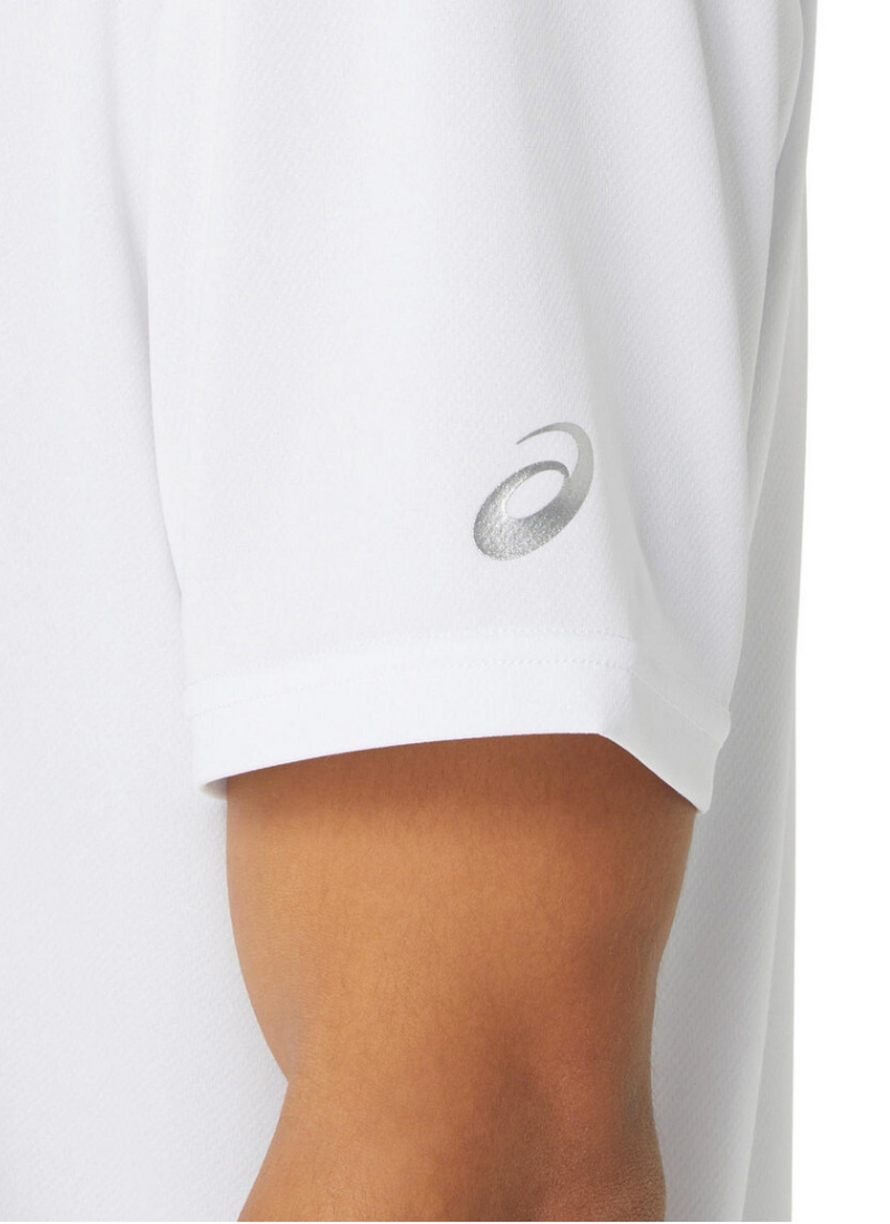 Asics Hex Graphic Dry Short Sleeved Tee - White/Silver