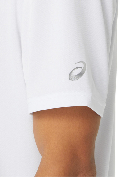 Asics Hex Graphic Dry Short Sleeved Tee - White/Silver