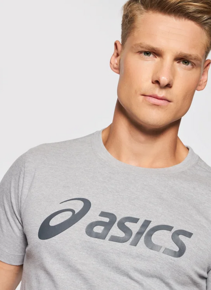 Asics Men's Big Logo Tee - Mid Grey Heather