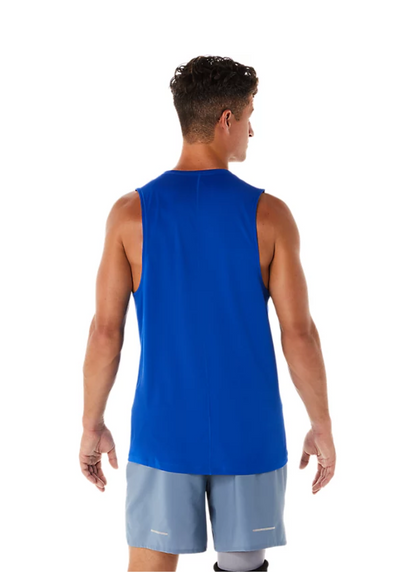 Asics Men's Silver Singlet - Blue