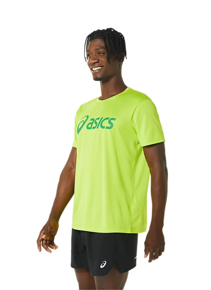 Asics Men's Silver T-shirt - Lime Zest/Cilantro
