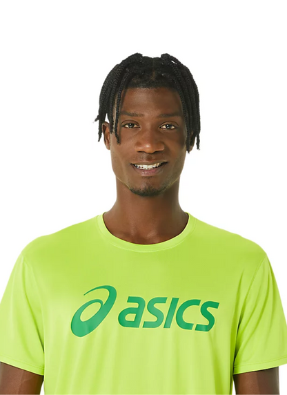 Asics Men's Silver T-shirt - Lime Zest/Cilantro
