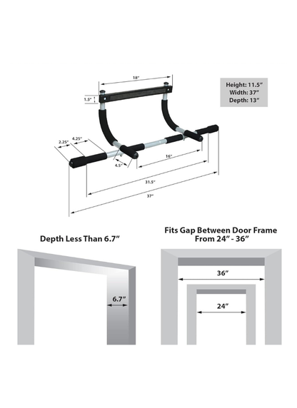Doorway Removable Pull-Up Bar – Home Gym Full Body Workout
