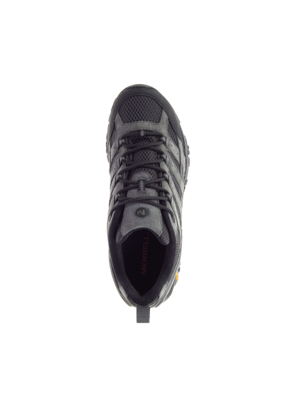 Merrell Moab 2 Ventilator Women Hiking Shoes in Granite color on white background, overhead view