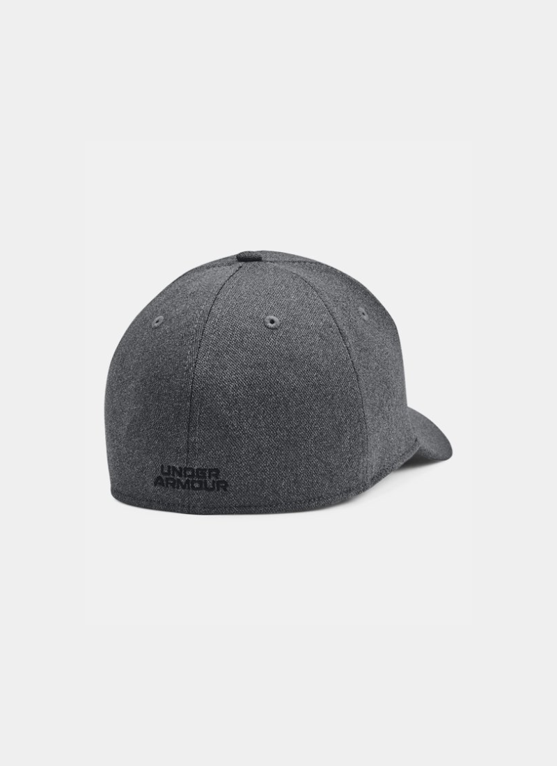 Gray cap with a brand logo on a light gray background