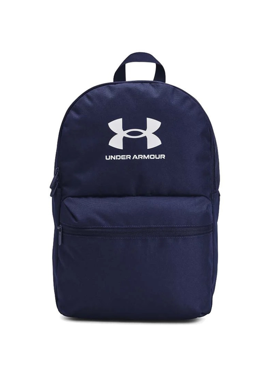 Navy blue backpack with Under Armour logo on a white background