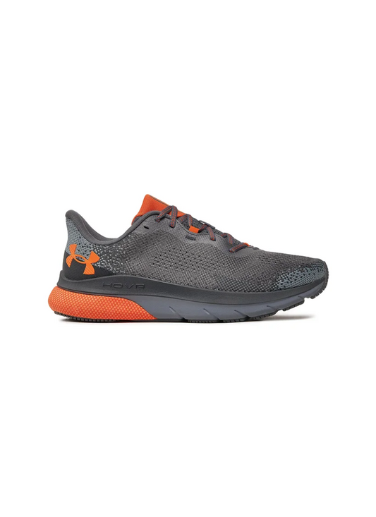 Side view of Under Armour HOVR™ Turbulence 2 in grey and orange