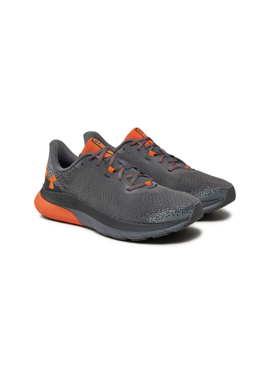 3/4 view of Under Armour HOVR™ Turbulence 2 in grey and orange