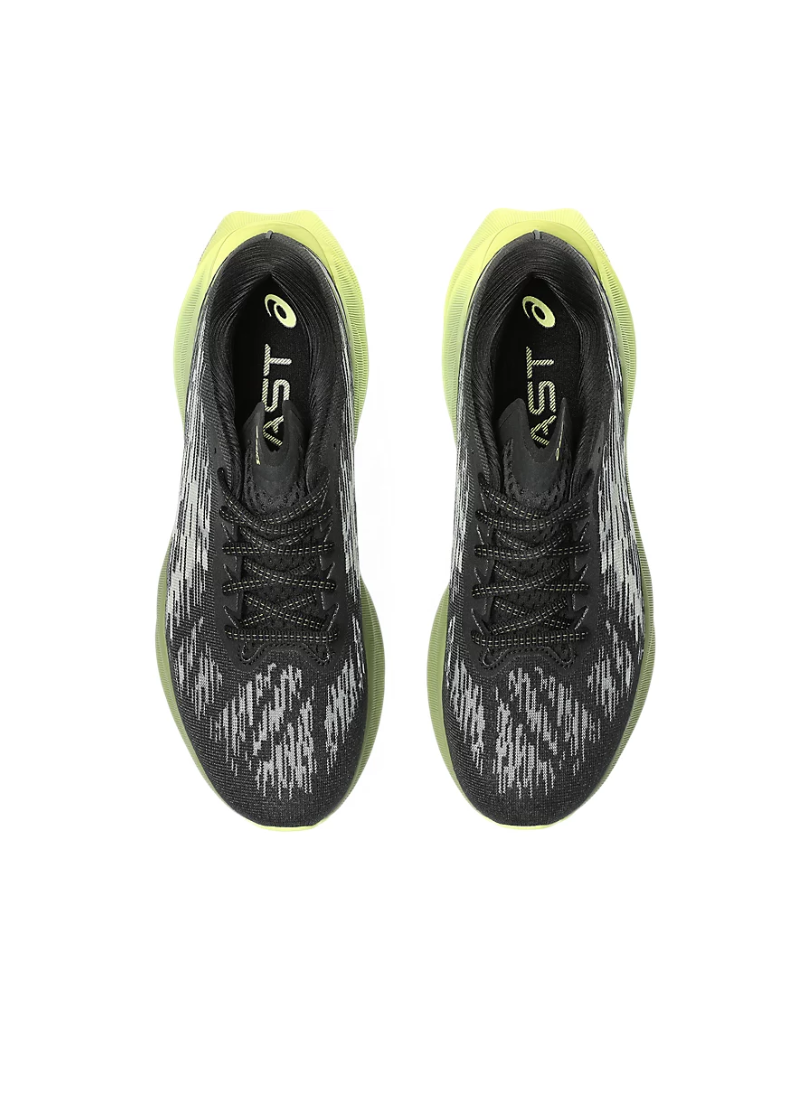 Asics Novablast 3 Men Running Shoes - Black/Dried Leaf Green