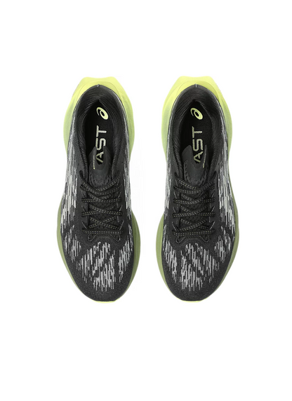 Asics Novablast 3 Men Running Shoes - Black/Dried Leaf Green