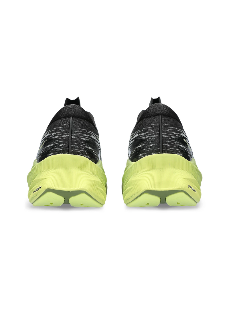 Asics Novablast 3 Men Running Shoes - Black/Dried Leaf Green