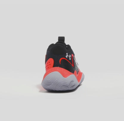 Under Armour GS Jet '23 Kids Basketball Shoes - Black/Ares Red/Mod Grey